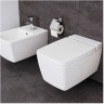 Подвесной безободковый унитаз VITRA METROPOL RIM-EX, с емкостью для чистящей жидкости, с функцией биде и встроенным смесителем 7672B003-1687